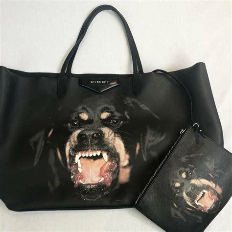 givenchy pouch rottweiler|Givenchy large tote.